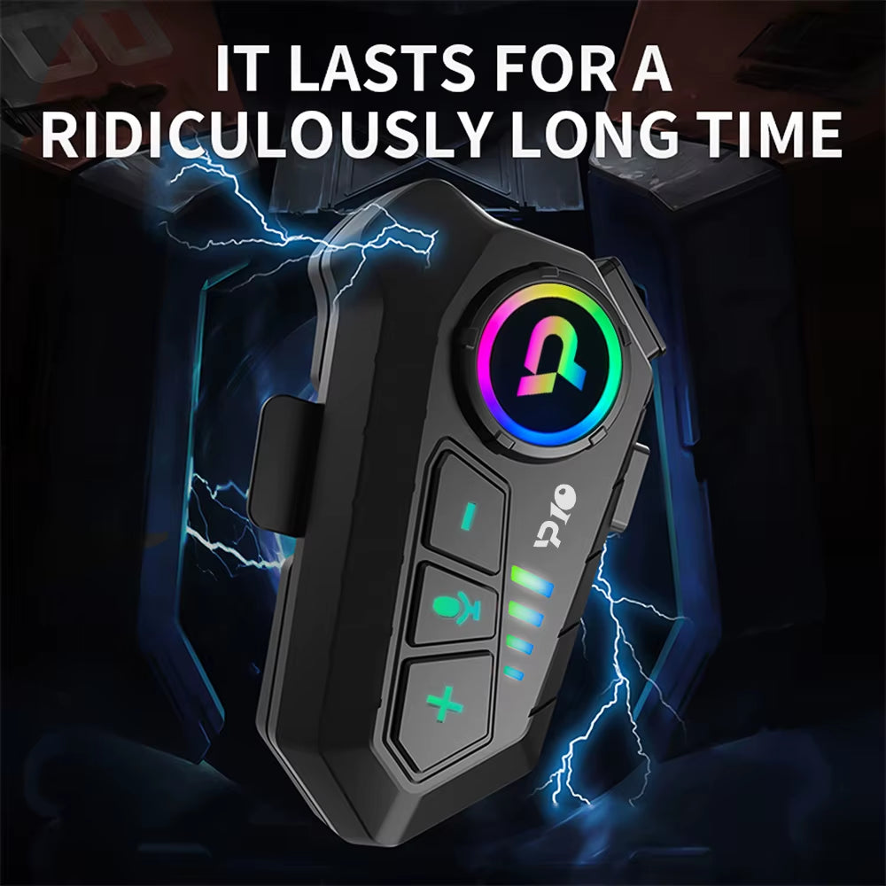 Motorcycle Helmet Headset Bluetooth 5.3 Wireless Moto Earphone Waterproof Hands-Free Call Kit Super Long Standby Headphone